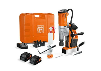 Universal magnetic core drill Fein AKBU 35 PMQW set for construction site