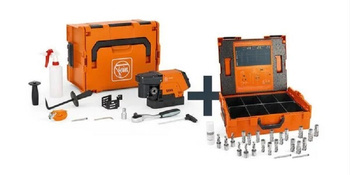 Kompaktowa magnetyczna wiertarka rdzeniowa Fein KBC 36 MAGFORCE zestaw do prac na budowie konstrukcji stalowych i mostów